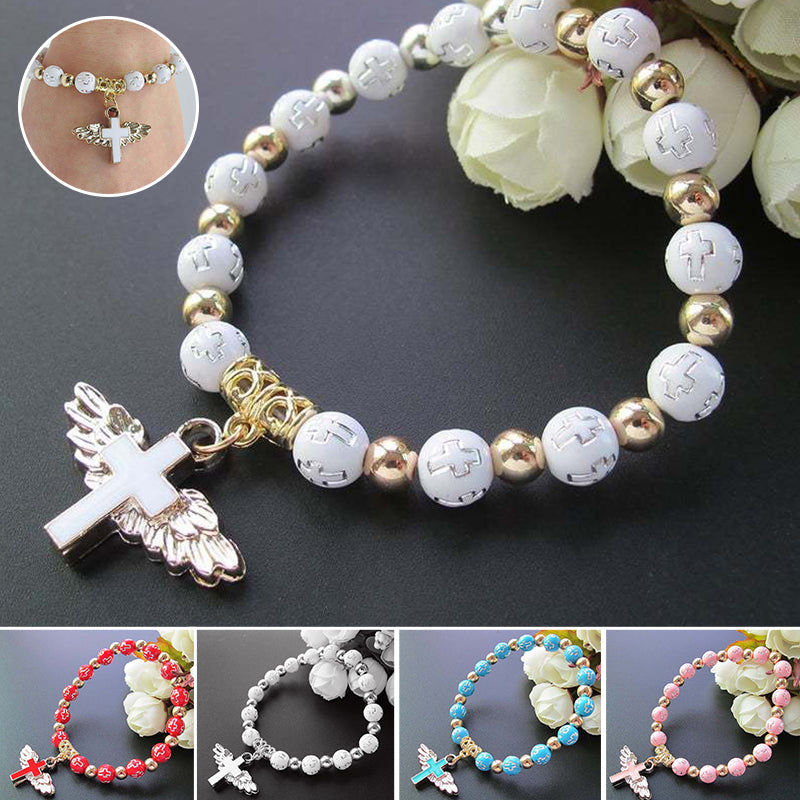 🔥Last day! 💥Special sale - Angel Wing Cross Bracelet - naotstore