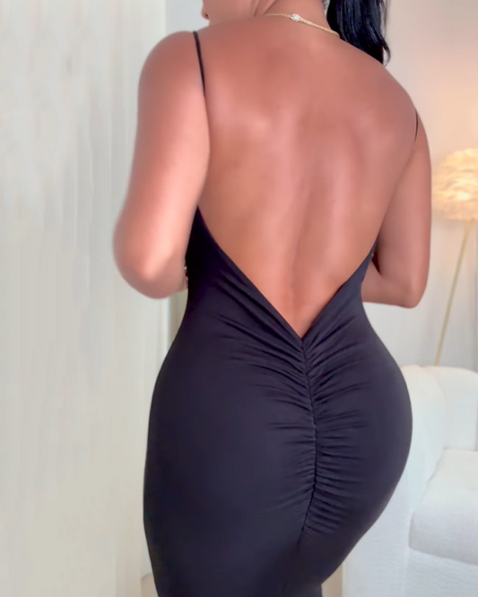 ✨Naotstore🔥Fitted Dress with Open Back