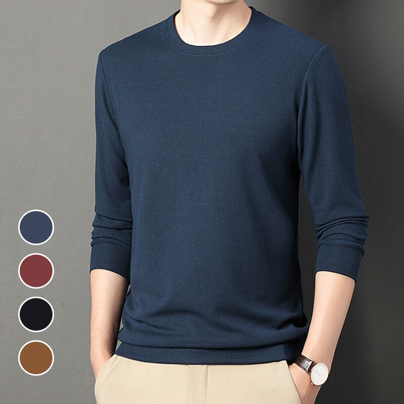 💥Hot recommendations - High Quality Round Neck Waffle Elastic Slim Fit Top - naotstore