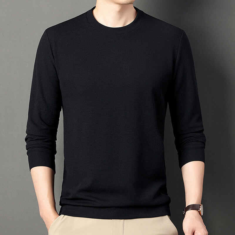 💥Hot recommendations - High Quality Round Neck Waffle Elastic Slim Fit Top - naotstore