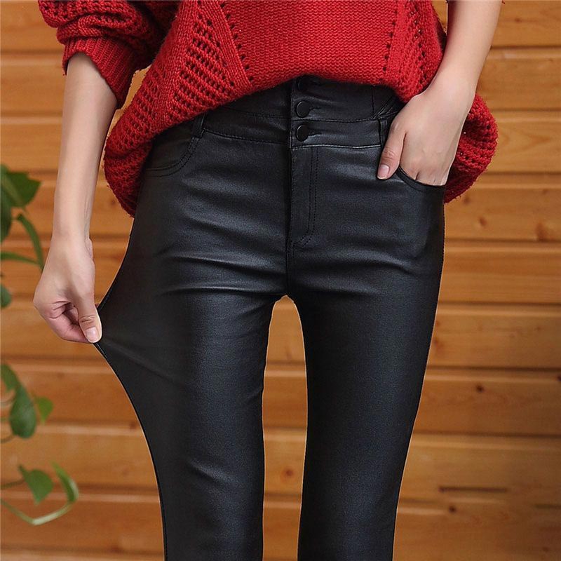 🔥Last day! 💥Special sale - Nice Gift! 3-button Quilted Matte Leather Leggings for Women