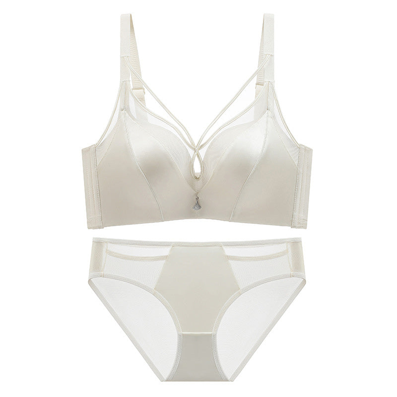 💥Hot recommendations - Light Luxury Satin Seamless Breathable Bra Set - naotstore