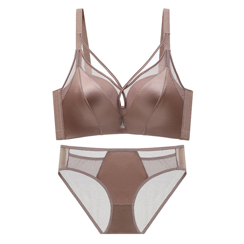 💥Hot recommendations - Light Luxury Satin Seamless Breathable Bra Set - naotstore