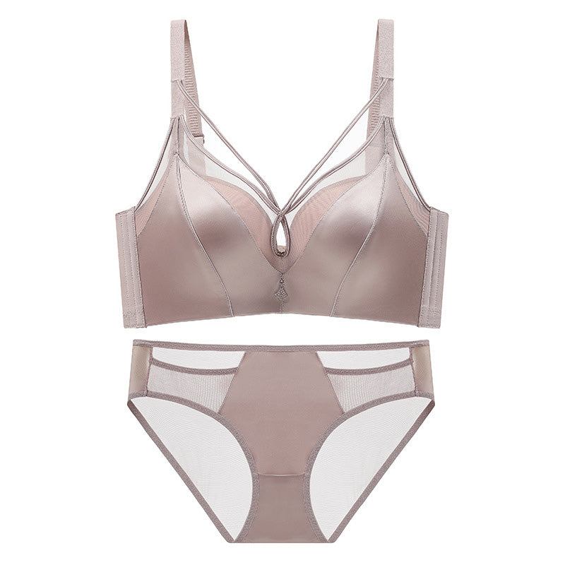 💥Hot recommendations - Light Luxury Satin Seamless Breathable Bra Set - naotstore