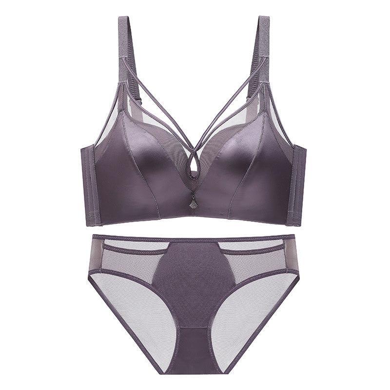 💥Hot recommendations - Light Luxury Satin Seamless Breathable Bra Set - naotstore