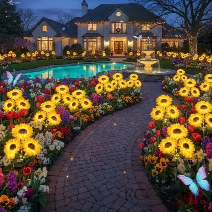 A must-have for Instagram-worthy gardens 🌻 Upgraded solar-powered sunflower light