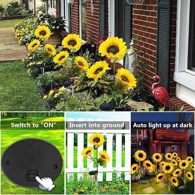 A must-have for Instagram-worthy gardens 🌻 Upgraded solar-powered sunflower light